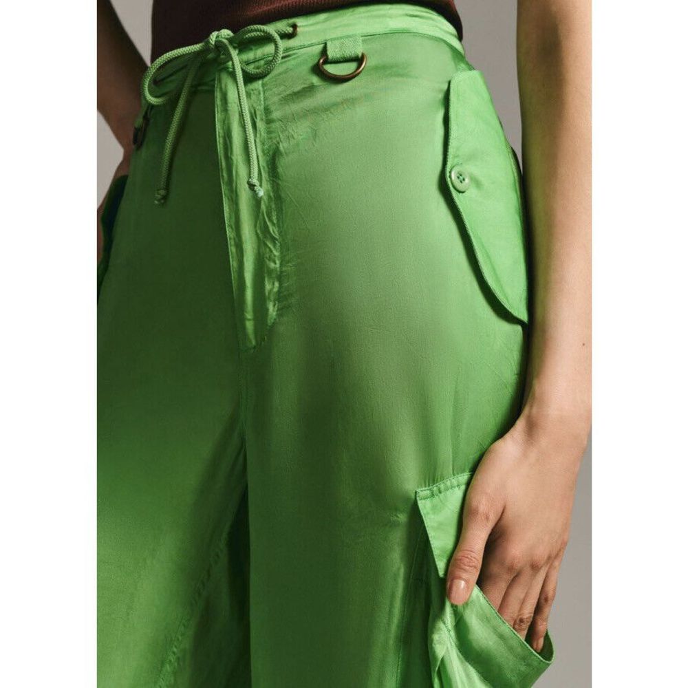 Anthropologie Love The Label Avril Silky Cargo Pants $300 - Picture 4 of 9
